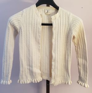Lands End Kids cable knit cardigan